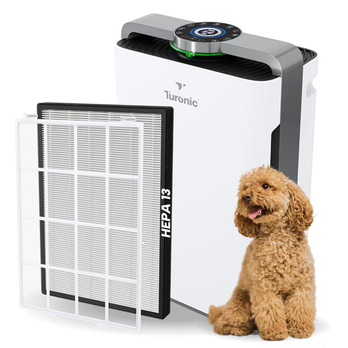 Turonic PH950 - Air Purifier And Humidifier Combo, Large Room Air Cleaner For Home - up to 4200 Sq Ft, 8-Stage Purification w/True Hepa 13 Filter, UV Light & Ionizer, Smart Auto Mode, Wi-Fi control