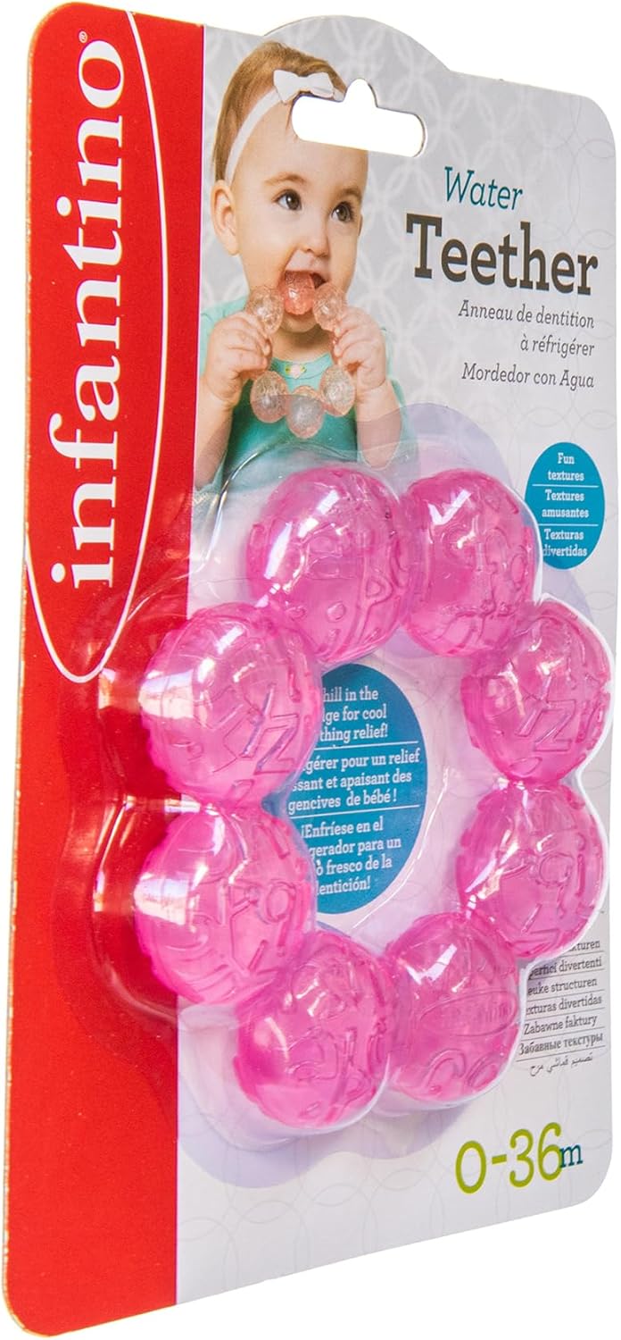 Infantino baby Water Teether |Baby Teething Toy|-Pink