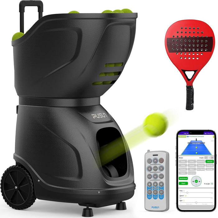 PT-9001Pro Pro Padel Ball Machine - Smart App Control Automatic Ball Launcher | Perfect for Solo Training & Club Coaching | Ultimate Padel Equipment