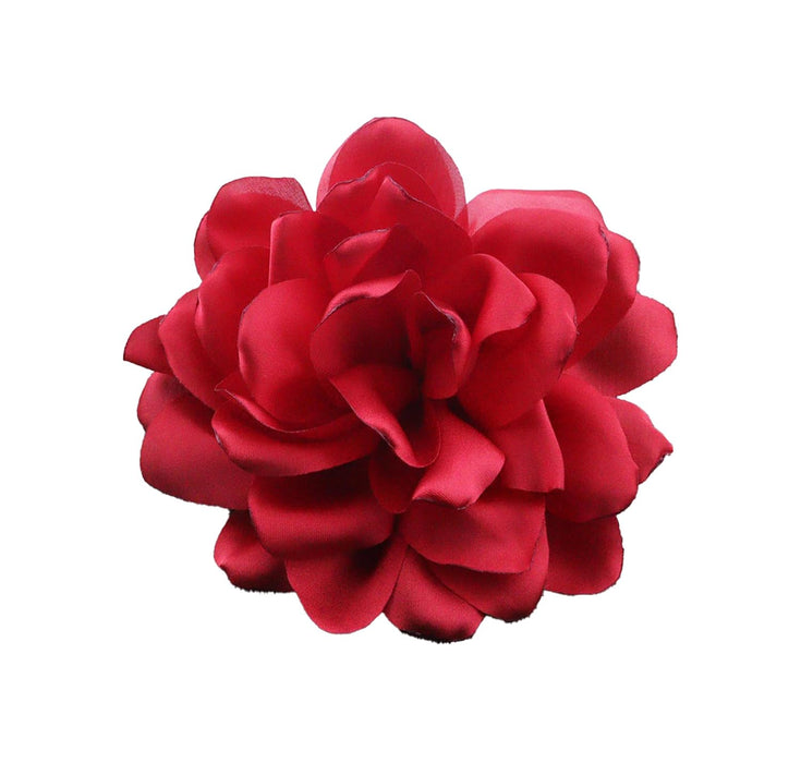 Large Camellia Satin Fabric Flower Brooch Pins Hairpin for Women,ladies.