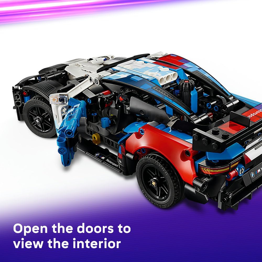 Technic BMW M4 GT3 EVO Race Car Toy - Model Kit w/ V6 Engine, Steering & Opening Doors - Gaming Gift for 11+ Year Old Boys & Teenage Motorsport Fans - 42226
