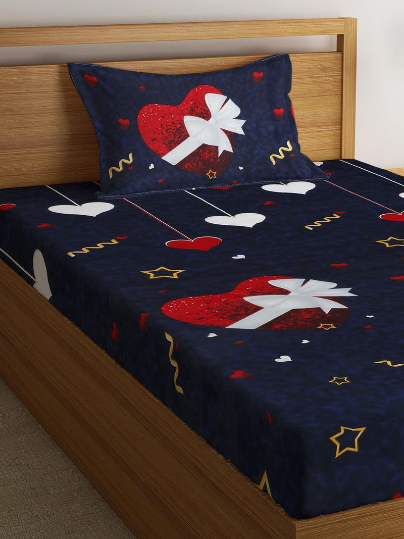 Fashion String 144TC Nature Embrace Lush Green Single Bedsheet with 1 Pillow Cover