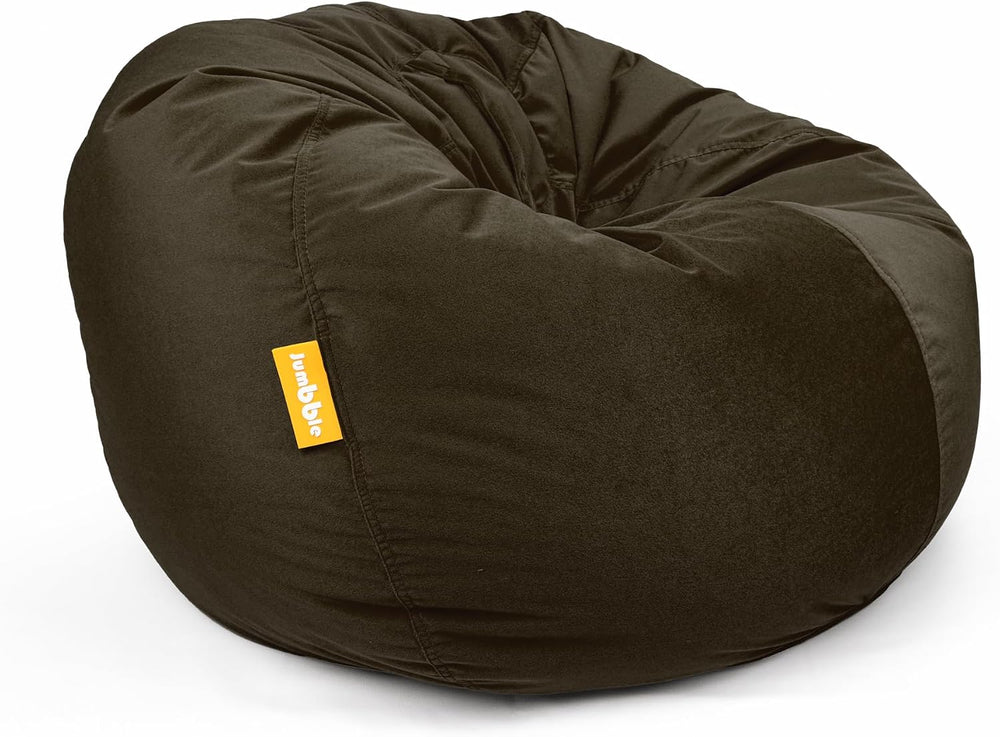 Nest Soft Suede Bean Bag with Filling Cozy Bean Bag Best for Lounging Indoor Kids & Adult Soft Velvet Fabric Filled with Polystyrene Beads (Dark Blue, Kids)