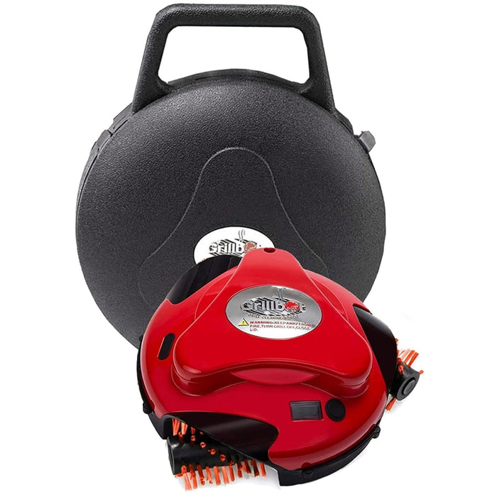 Grillbot Automatic Grill Cleaning Robot, Red Carry Case, Bundle