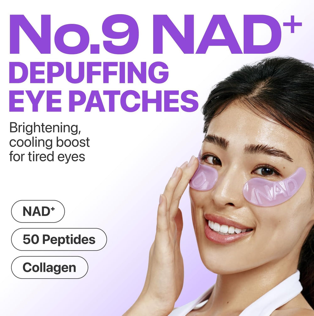 numbuzin No.9 Eye Patches NAD+ Collagen Under Eye Patches Dark Circles, Cooling, Puffy Eyes, Eyebags, Wrinkles Peptides, Caffeine, Niacinamide Self Care, Gift 5 Pairs, 10 Patches
