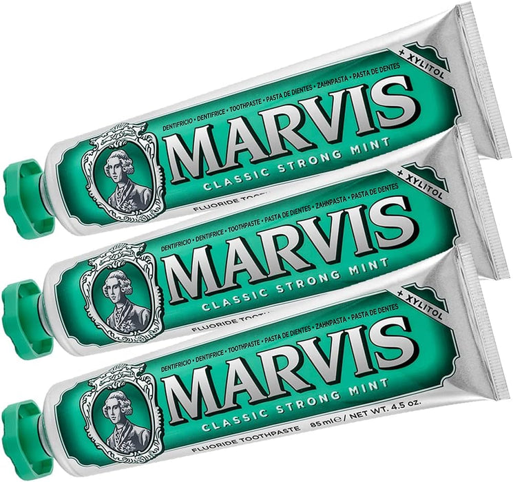 Marvis Classic Toothpaste, Strong Mint (3 x 85ml)