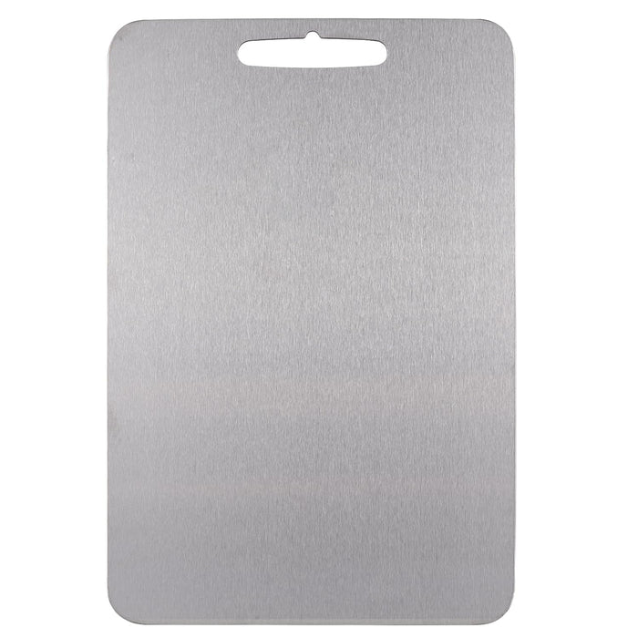 SOUUXIU Set of 2 Stainless Steel Cutting Boards with Handle Non-Stick Cutting Board for Meat, Fruit, Vegetables Non-Slip Cutting Boards for The Kitchen