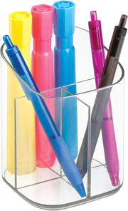 Idesign Bpa-Free Plastic Divided MakEUp Palette Cosmetic Organizer, The Clarity Collection – 9.25" X 3.86" X 3.2", Clear