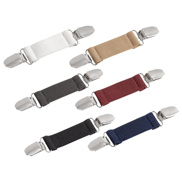 BIGTHREE Back Cinch Set, Retro Sweater Shawl Clips, Vintage Cardigan Collar Clip for Women Clothes Adjustable Pant Clips for Waist Tightener Dress Shirt Brooch (6 Colors)
