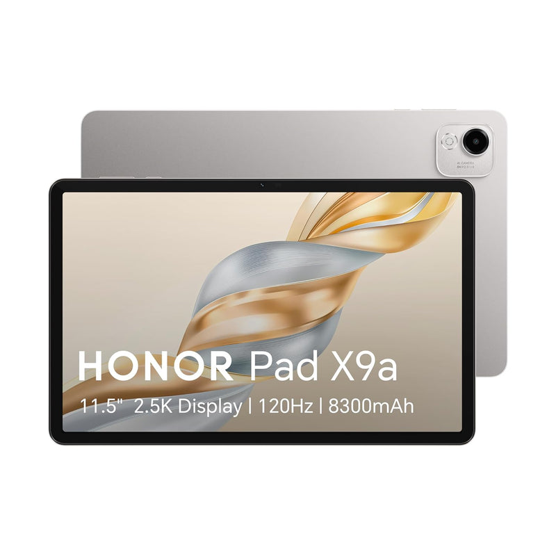 HONOR Pad X9a Wi-Fi Tablet 11.5" 120Hz Display, 8GB RAM + 128GB Storage, Android 15, Snapdragon 685, 8300mAh Battery, 35W Fast Charging, Stylus Support, Grey (2025 Model) + FREE Protective Flip Cover