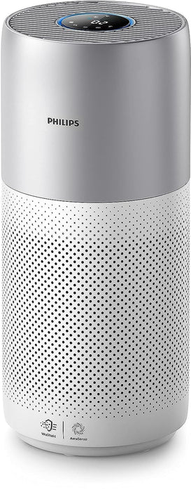 Philips Air Purifier Series 3000i - For XL Rooms 135m², 5 Speed Settings, Sleep Mode, Air Quality Display, Connected with Air+ App, White/Silver - AC3036/90