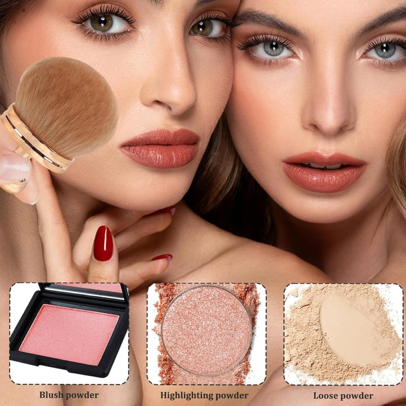 IKEEP Extra Large Body Makeup Brush for Self Tanner, Self Tan Back Applicator, Brush for Bronzers Blend Self Tanning Applicator, Oval Face Leg Makeup Brush with Drawstring Bag