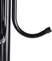 Mind Reader COATRACK11 Standing Metal Coat Rack Hat Hanger 11 Hook for Jacket, Purse, Scarf Rack, Umbrella Tree Stand, Black