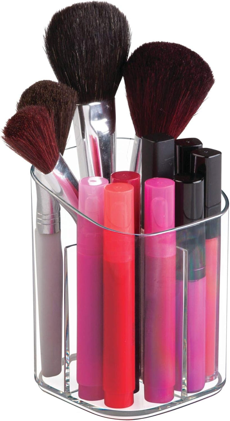 Idesign Bpa-Free Plastic Divided MakEUp Palette Cosmetic Organizer, The Clarity Collection – 9.25" X 3.86" X 3.2", Clear