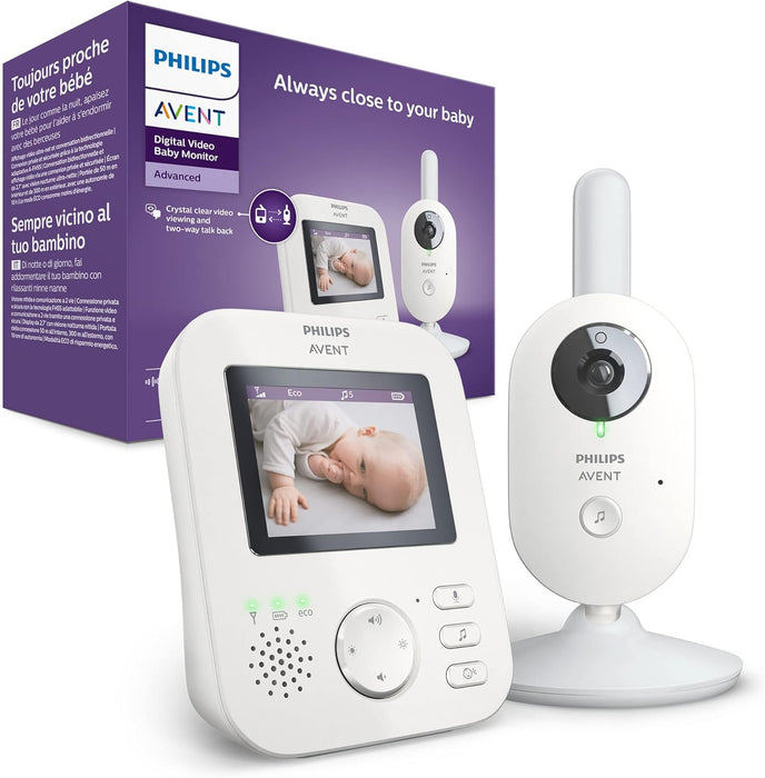 Philips Avent Advanced Digital Baby Monitor, SCD833/05, White, Wired