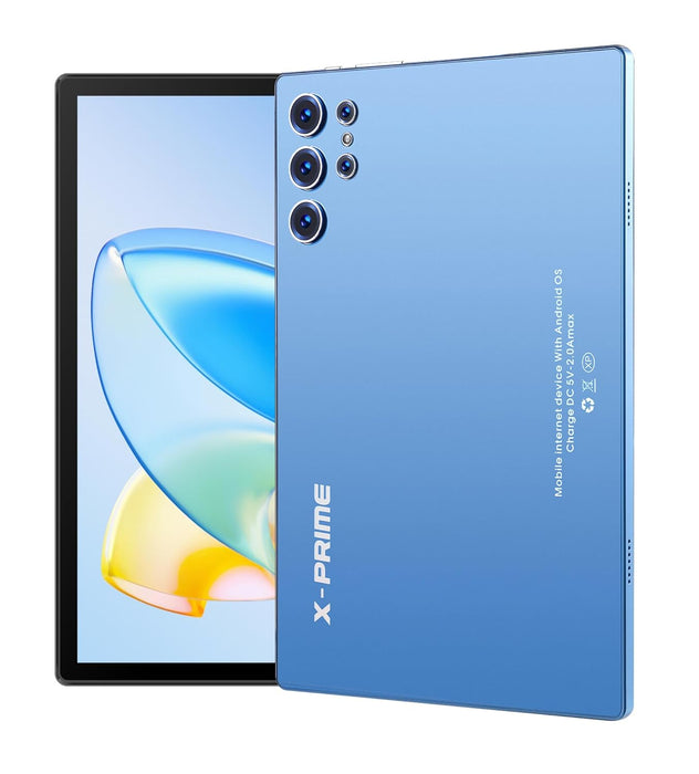 X-Prime S25 Ultra 10.1" Android 15 Tablet with Keyboard & Mouse | 5G + WiFi | HD+ AMOLED Display 3000x1440 | Dual SIM | Dual Camera | Google Meet & Zoom (Blue)