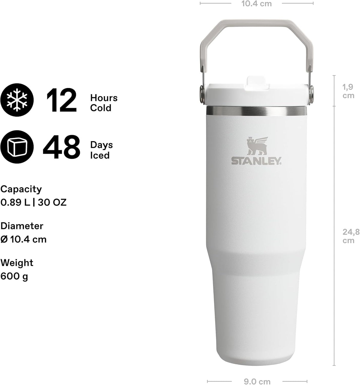 Ice Flow GO 890ml/30oz Flip Straw Wtr Btl Frost – image 3