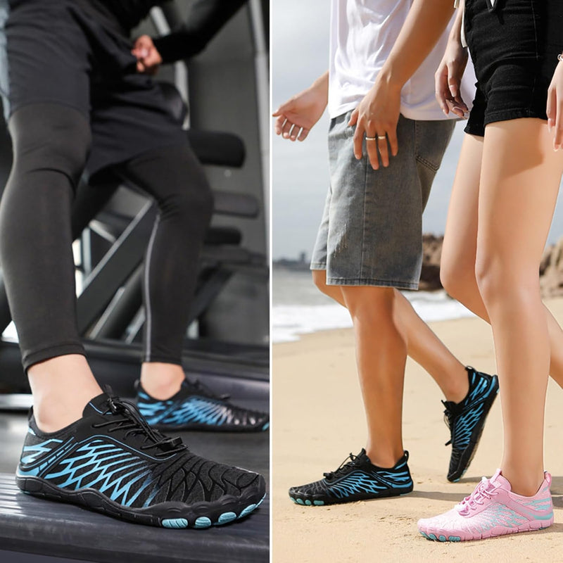 HommyFine Men Women Water Shoes Quick Dry Aqua Sports Water Shoes Ultralight Anti Slip Sole Water Shoes for Swimming Diving Snorkeling and Hiking Big Size Shoes Hard Sole