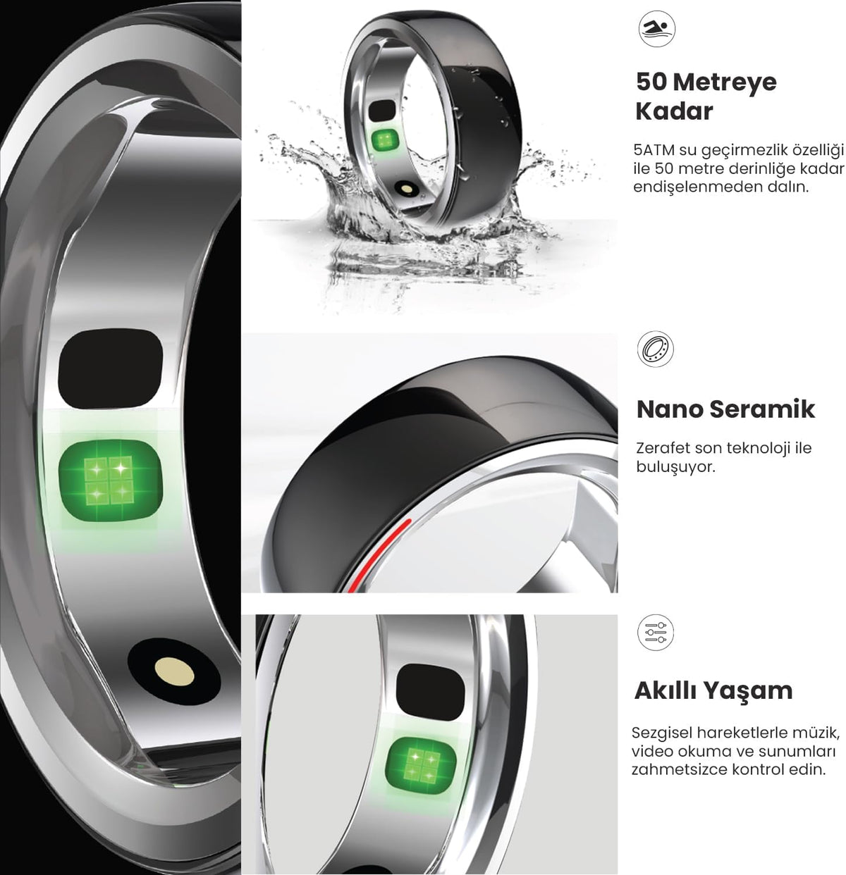HiFuture Future Ring Smart Ring Black 60mm – image 3
