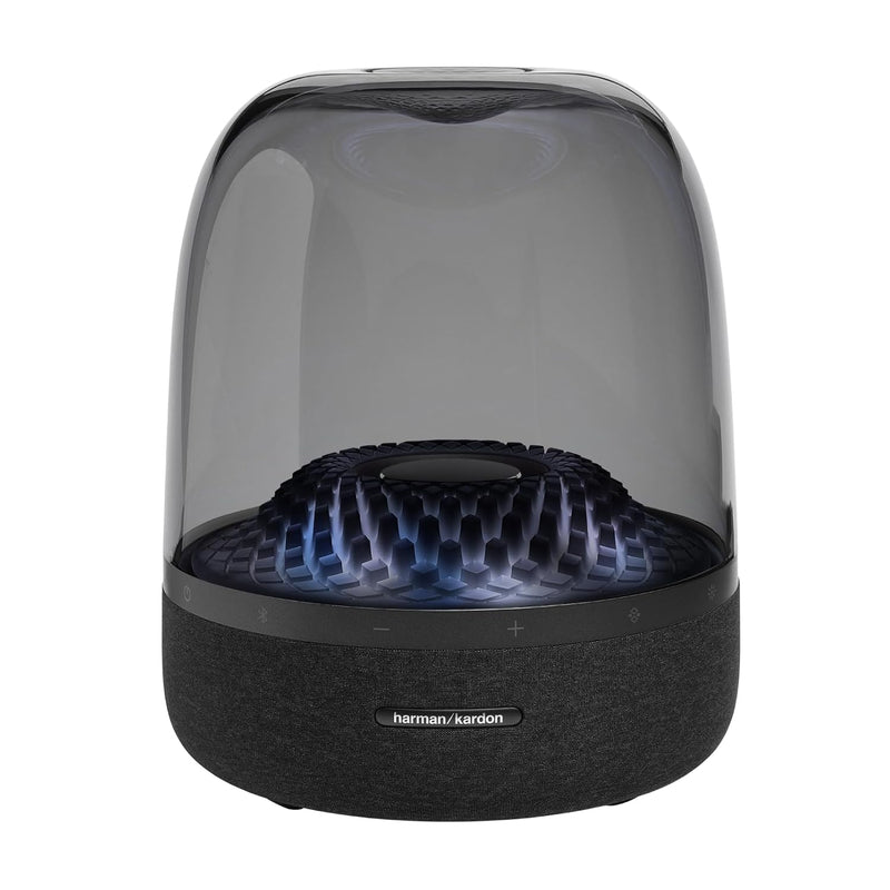 Harman Kardon Aura Studio 4 - Premium Bluetooth Home Speaker with Superior Sound, Diamond-Effect Lighting, and Eco-Friendly Design, HKAURAS4BLKUK, Black