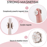 Hijab Magnetic Pins 8Pcs Small Flower No-Snag Multi-Use Pinless Safety Button with Magnets for Women Girls Clothes Hat Decor