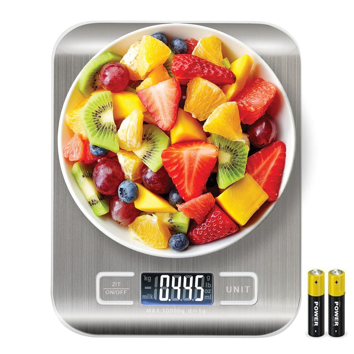 SKY-TOUCH Digital Kitchen Scale, Multifunction Food Scale With LCD Display Stainless Steel Platform, High Accuracy, Ultra Slim,Tare Function