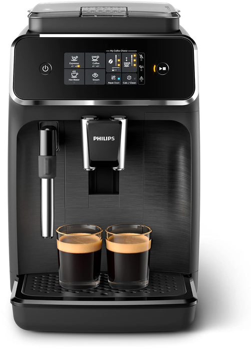 Philips Series 2200 Fully Automatic Espresso Machine - 1500W, 1.8L Water Capacity, Classic Milk Frother, Touch Screen Display, 2 Beverages - EP2220/10