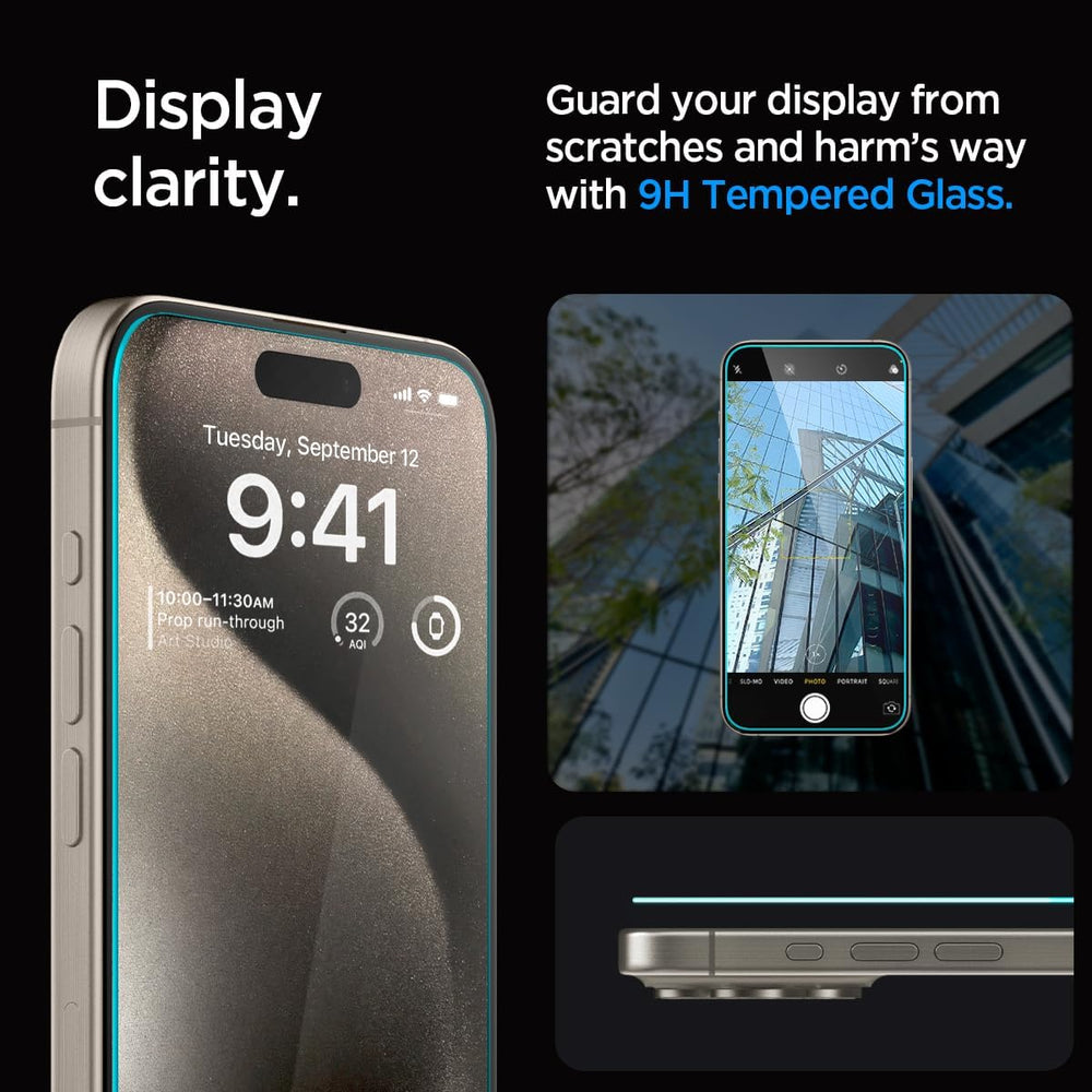 GLAStR EZ FIT Designed for iPhone 15 Pro MAX Screen Protector (2023) Premium Tempered Glass - Case Friendly with Sensor Protection 2 PACK