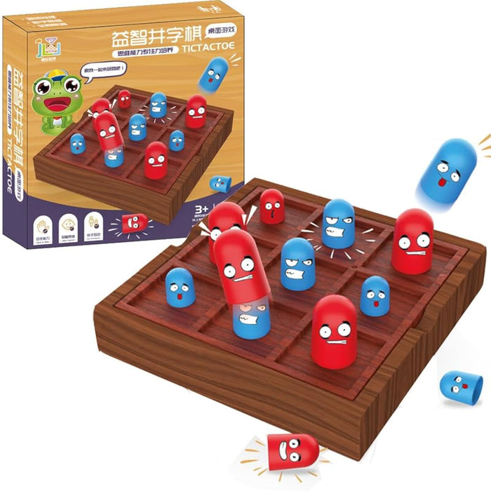 AM ANNA Board Game, Tic Tac Toe Game Children's Educational Puzzle Game Toys, Parent-child Early Education and Leisure and Entertainment Family Interactive Board Game Classic Board Game