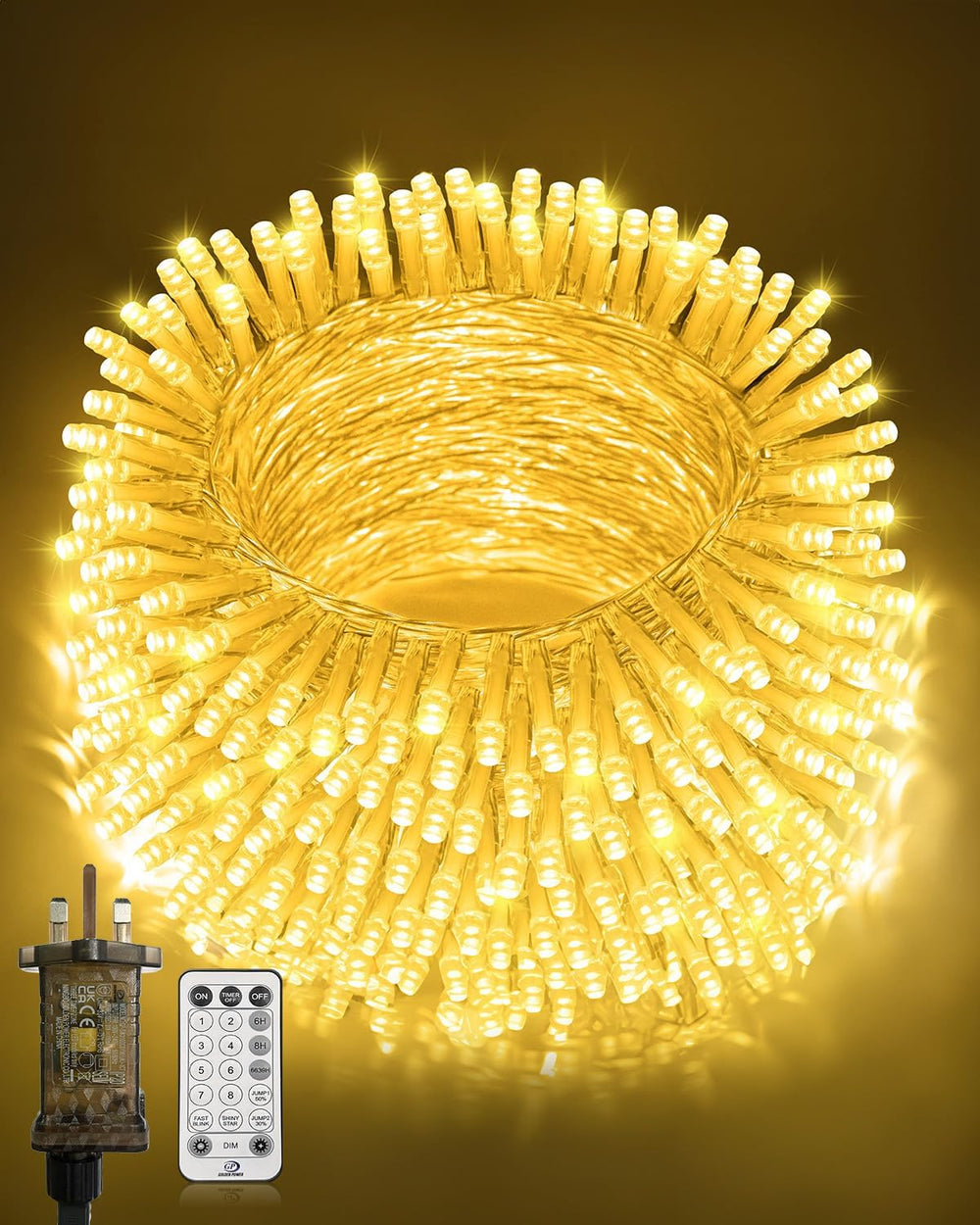50m 500 LED Fairy Lights Plug in with Remote Timer Function