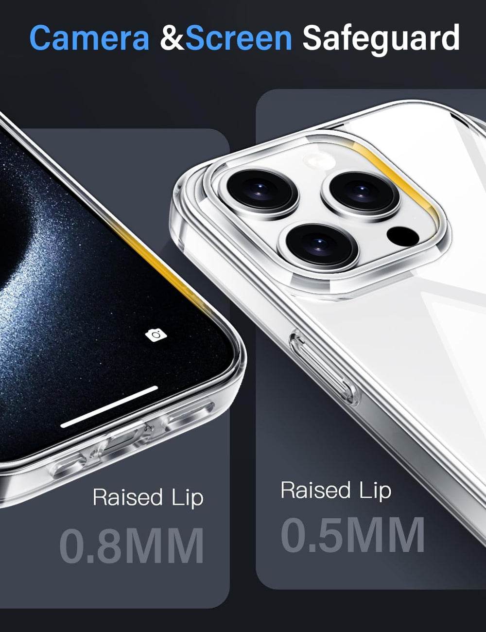 X-level Compatible with iPhone 15 Pro Case Clear Thin Soft TPU Slim Fit Mobile Phone Cover Anti-Slip Grip Scratch Resistant Phone Cases for iPhone 15 Pro