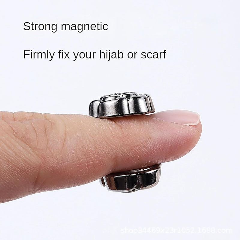 Hijab Magnetic Pins, 5 Pairs Flower Style, Secure, Stylish, Verstatile for All-Day, Hijab Accessories, Hijab Magnets, Scarf Magnet, Scarf Magnetic Pins, Hijab Magnets