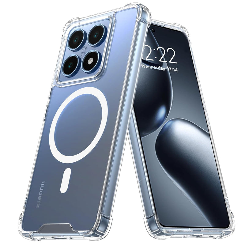 YINLAI For Xiaomi 14T Case Compatible with Mag Safe, Mobile Phone Case Xiaomi 14T Magnetic 4 Corner Airbags Drop Protection Shockproof Cover Case Protective Case for Xiaomi 14T 5G 6.67 Inch