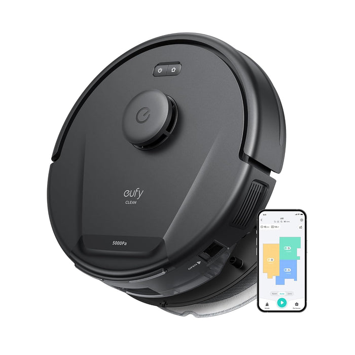 eufy L60 Hybrid Robot Vacuum Cleaner with Mop, Ultra Strong 5,000 Pa Suction to Remove Hair, Dust, iPath Laser Navigation, For Deep Floor Cleaning, Ideal for Hard Floors