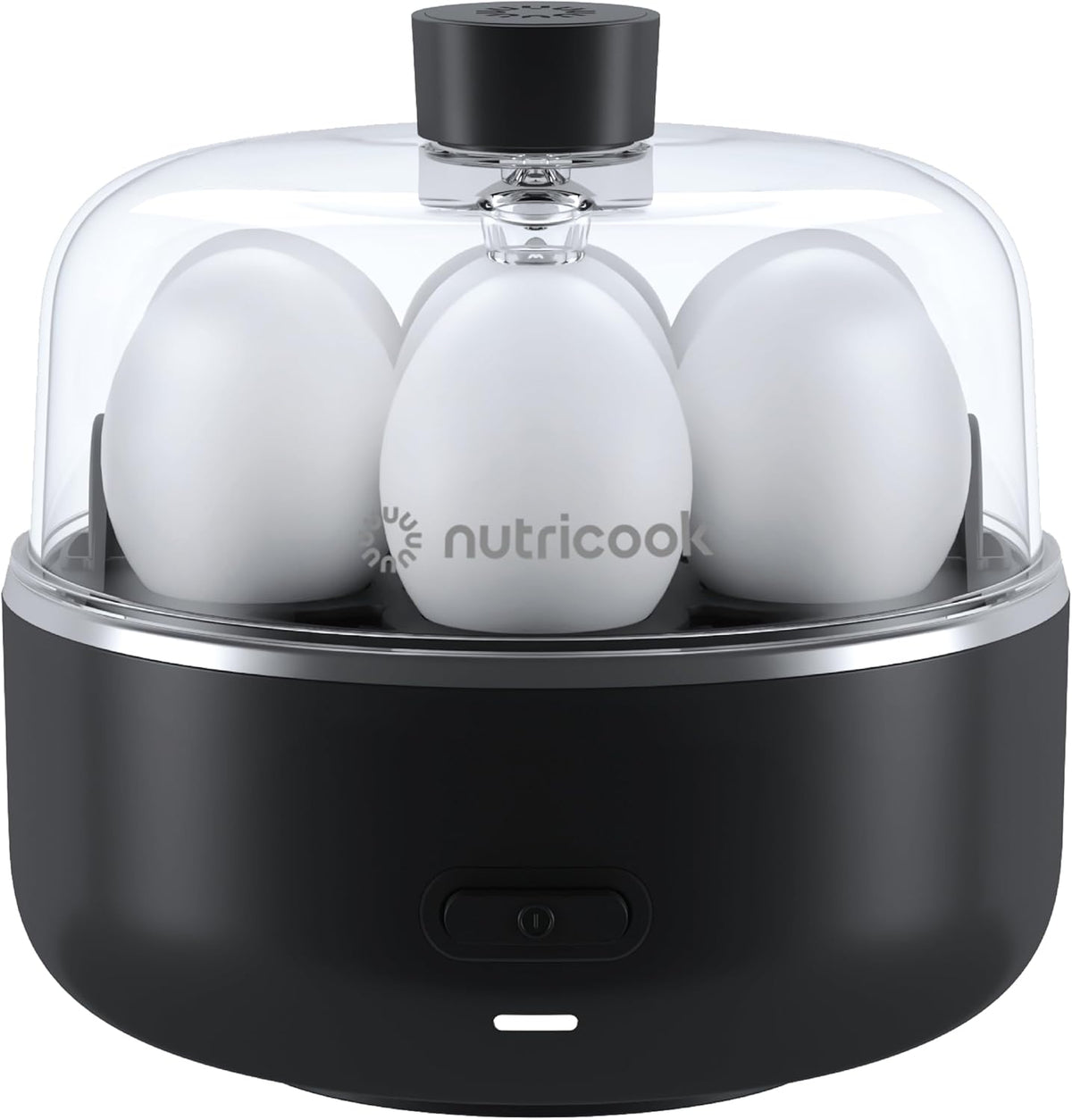 Nutricook Egg Cooker, 7 Eggs Capacity,Egg Cooker for Boiled, Poached, Scrambled Eggs & Omelettes, Buzzer Indicator, Precision Cooking, Includes accessories, EC207ME-K,Black, 2-Year Limited Warranty – image 3