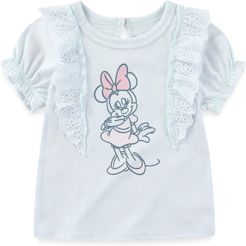 Disney Minnie Mouse Baby Girls Top and Ribbed Legging Pants Set for Infants