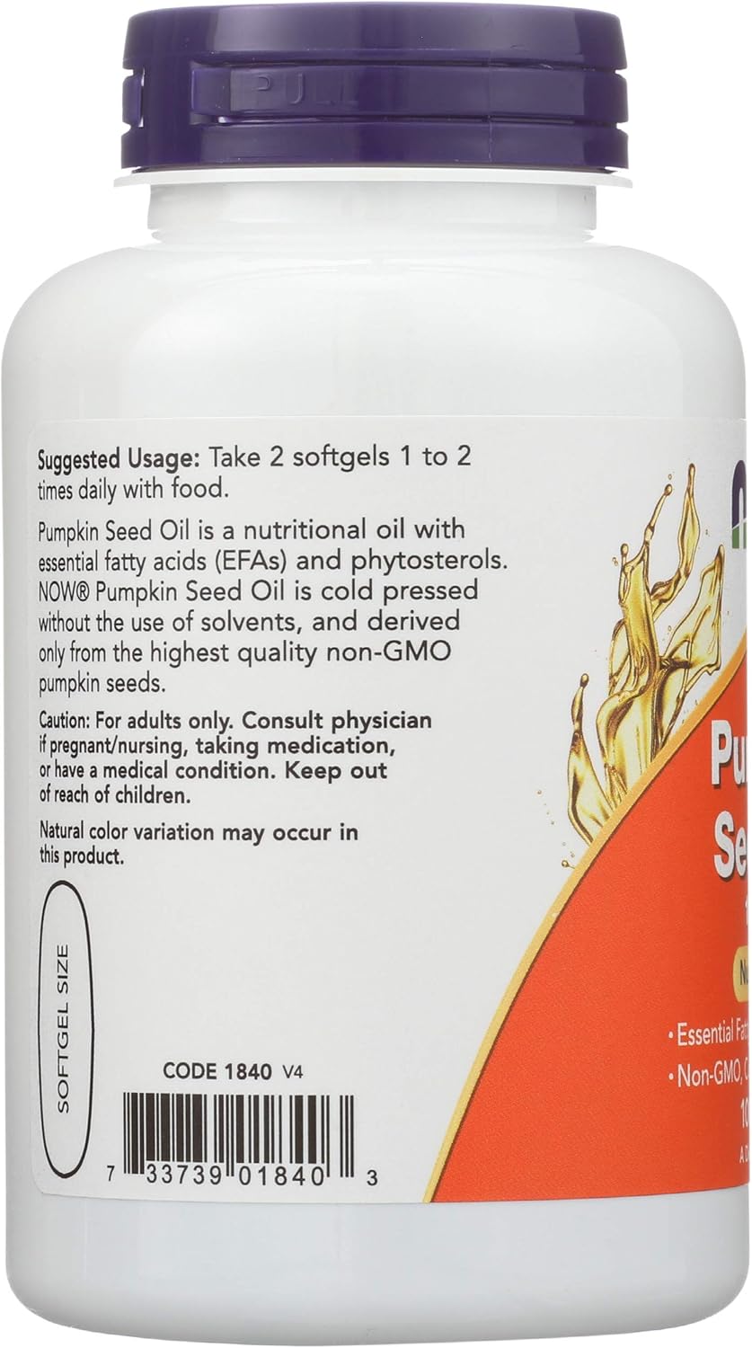 Pumpkin Seed Oil 1000 Mg Softgels - 100 Softgels – image 4