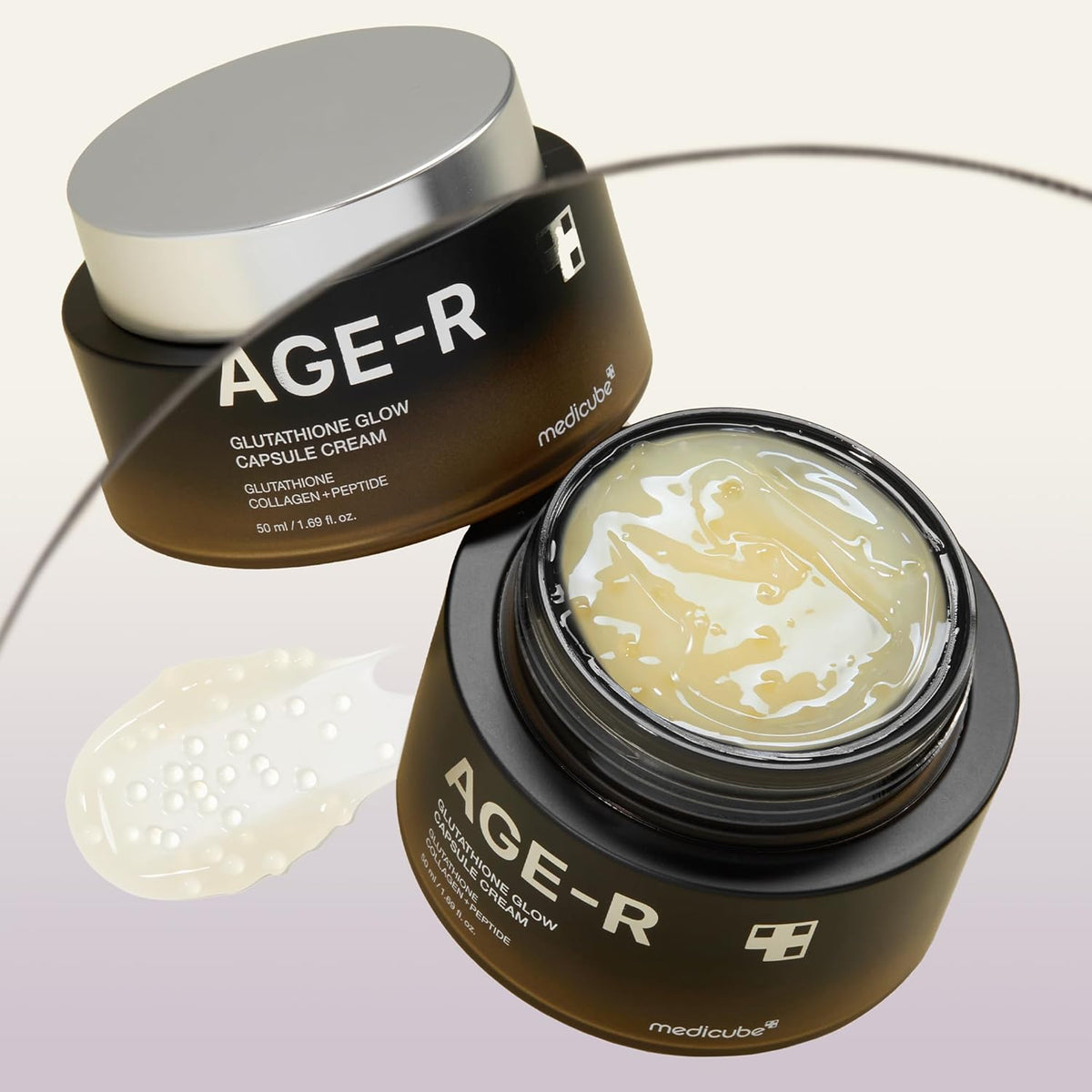 AGE-R Glutathione Glow Capsule Facial Cream - Instant Lifting Moisturizer - Collagen Peptide For Hydrating Glow - Improve Blemishes, Uneven Skin Tone - Korean Skin Care 1.69 fl.oz – image 6