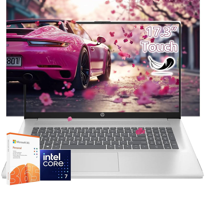 HP 17inch Touchscreen Laptop AI 2024-10Core Intel i7-150U Beat i7-1355U -Backlit Keyboard -Windows 11 - Office 365 One Year -Computadora Laptop- Work Business College (32GB RAM| 1TB PCIe SSD)