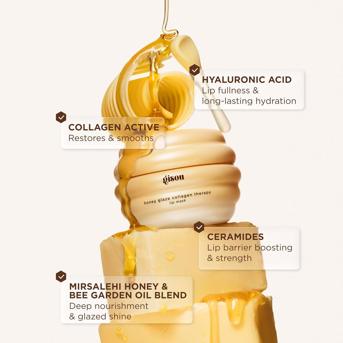 Gisou Honey Glaze Collagen Therapy Lip Mask 15g – image 6