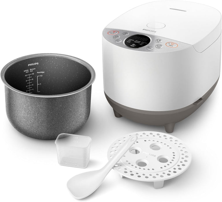 Philips Digital Rice Cooker - with Smart 3D heating, 1.8L, Automatic keep warm function - HD4515/55