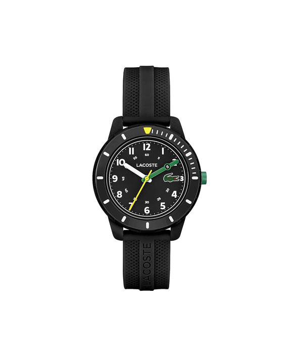 Lacoste Mini Tennis Black Dial, Black Silicone Watch - 2030052
