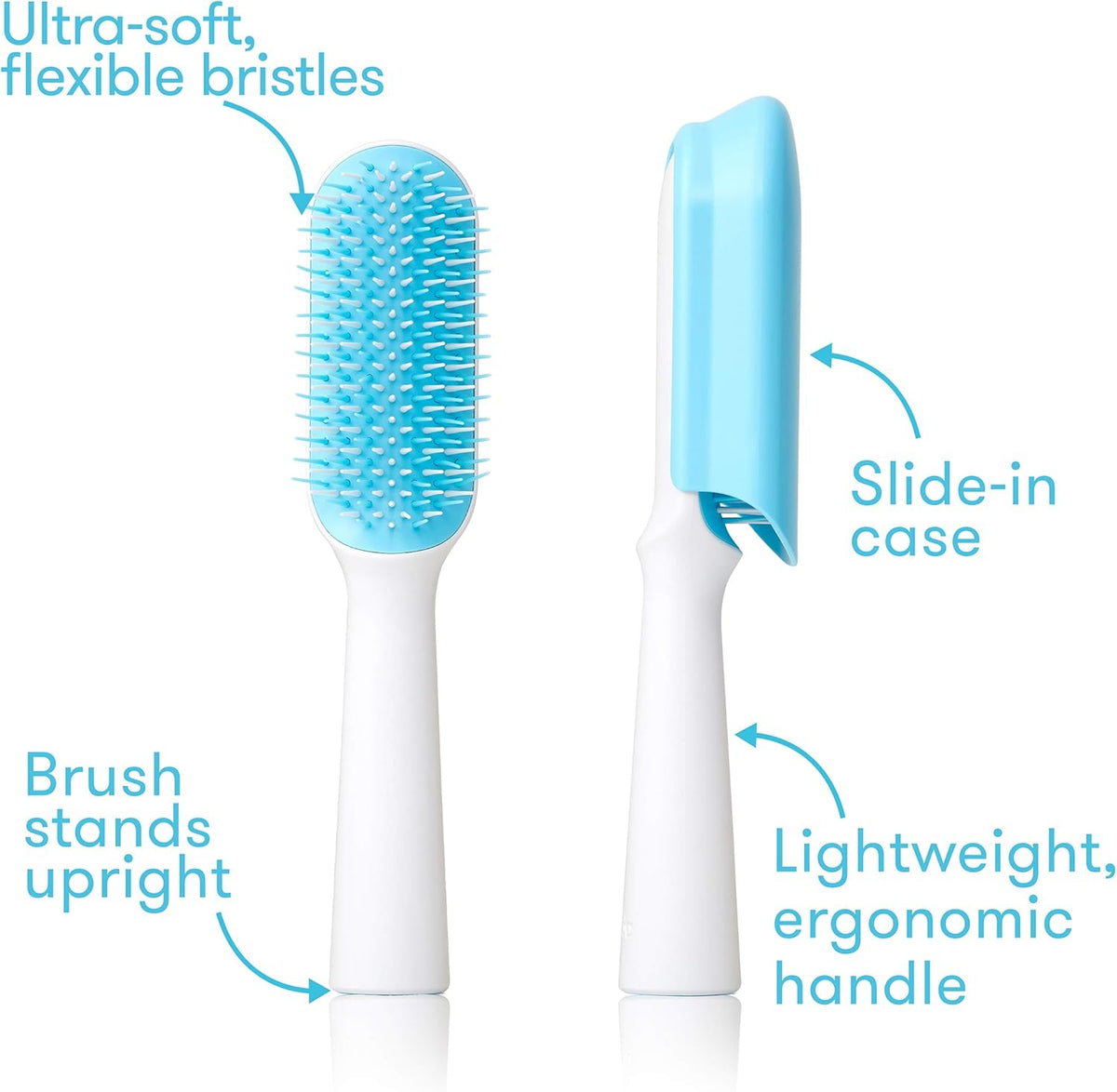 Fridababy Fine Or Straight Hair Detangling Kids Brush, Detangles Knots Without Tears Breakage, Comb Teeth And Bristle Design – image 2