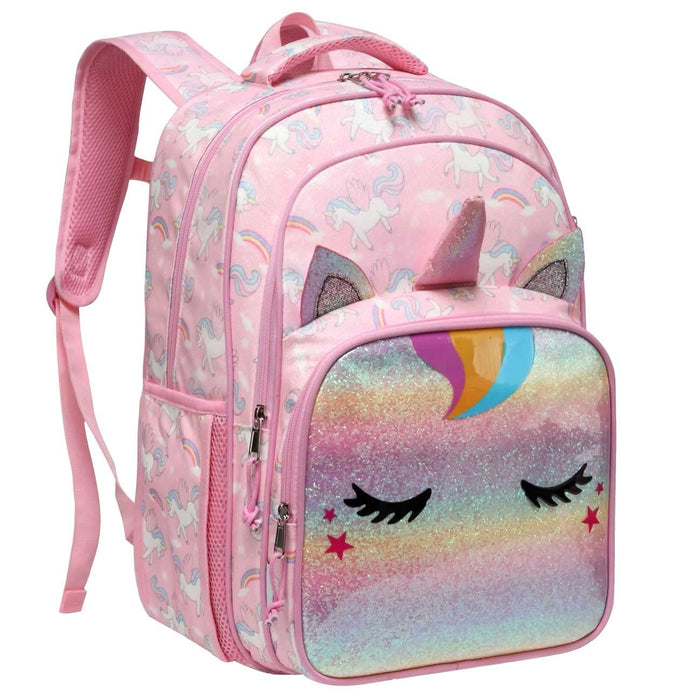 Kids School Backpack Lunch Box Bag Pencil Case Combo,Vaschy Children Bookbag Schoolbag Set for Preschool/Kindergarten/Elementry School Supplies Boys Girls