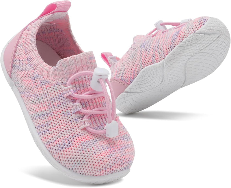 L-RUN Baby Shoes Infant Breathable Non Slip First Walking Shoes Baby Boys Girls Sneakers with Soft Rubber Sole Toddler Slip On Shoes