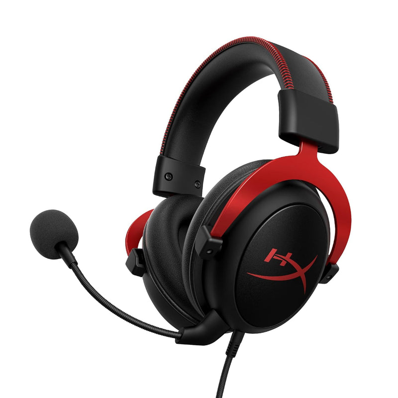 HyperX Cloud II Gaming Headset for PC & PS4 & Xbox One, Nintendo Switch, Red, Wired