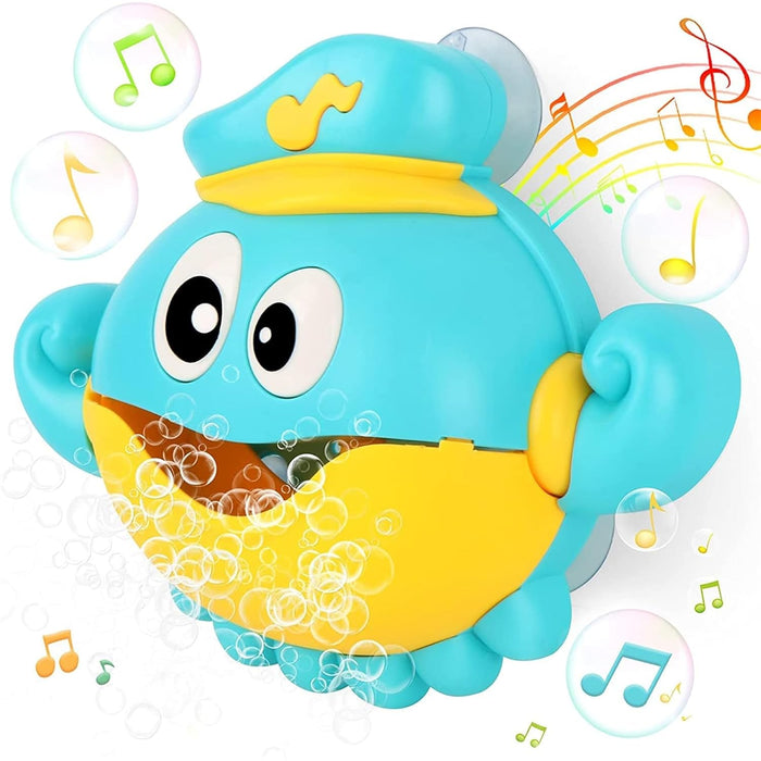 X spring Baby Bath Toys, Bath Bubble Machine with Nursery Rhymes, Baby Bath Toys Bubble Maker, Crab Bubble Machine Bat Bath Toys for Toddlers, Babies, Boys, Girls