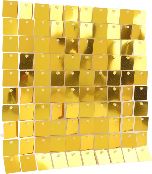 Oreilet Wall Backdrop Sequin Panels Gold Decoration Shimmer Panels, 8PCS Glitter Background, Sequins Backdrop Decoration, Glitter Bling Photo Background (Gold)
