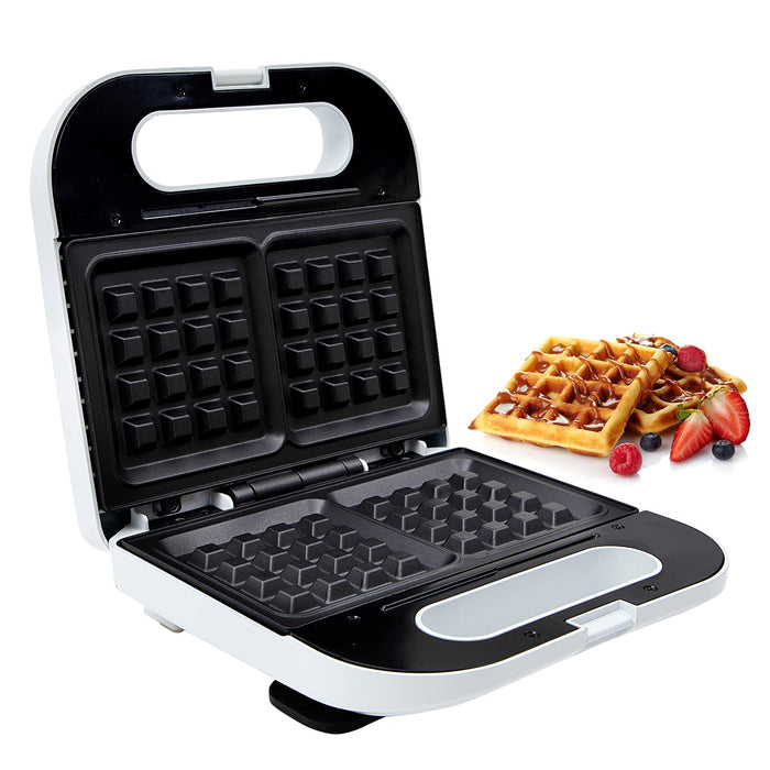 Geepas Waffle Maker, 2 Slice Electric Waffle Maker, GWM676N | Non-Stick Waffle Maker with Adjustable Temperature Control | Overheat Protection & Safety Lock