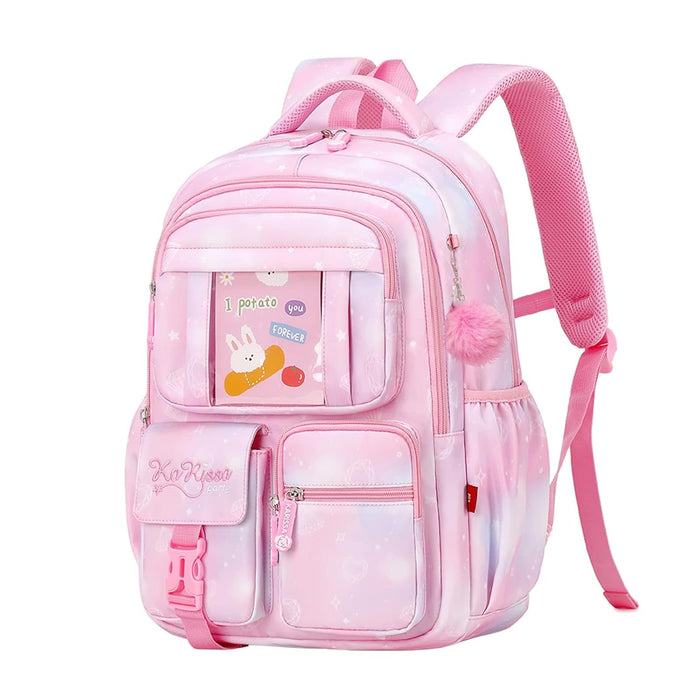 Azonee Backpack for Kids, School Bag for Girls Lightweight & Multi Compartment School Bag for Teenagers Water Resistant & Large Capacity School Bag (Pink)